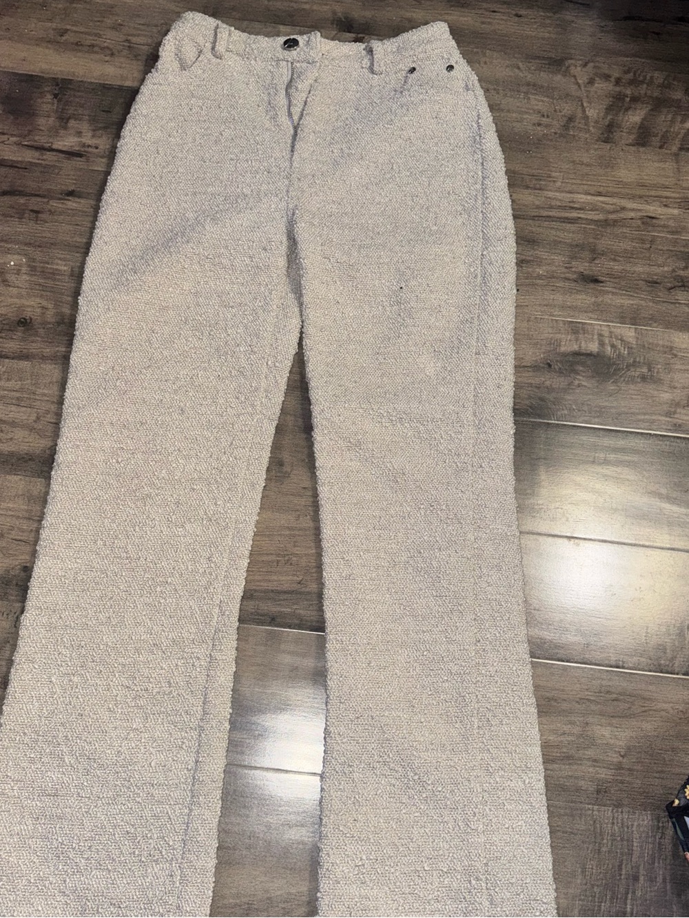 Manière De Voir Bouclé Wide Leg Trousers Cream Tweed Old Money UK 6 US 2 - Picture 6 of 10